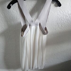 Shelly Steffee White and Gray Top